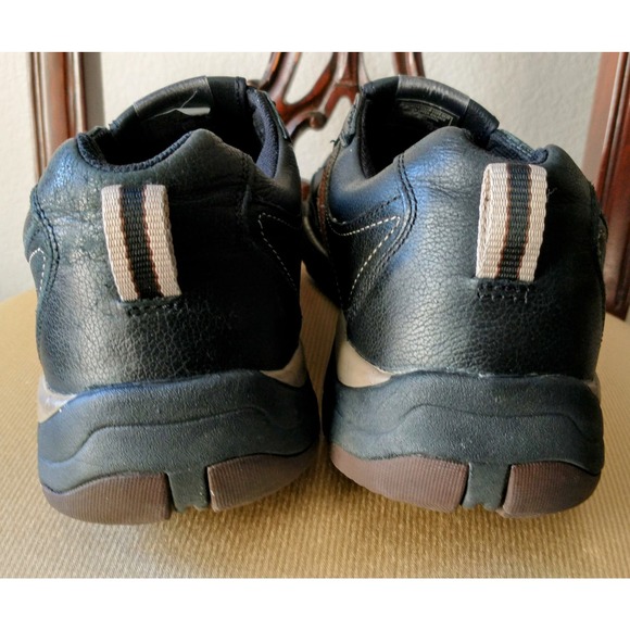 Skechers Shoe Mens Size 10 Black Leather Relaxed Fit Loafer Slip On Sneakers - Picture 5 of 7